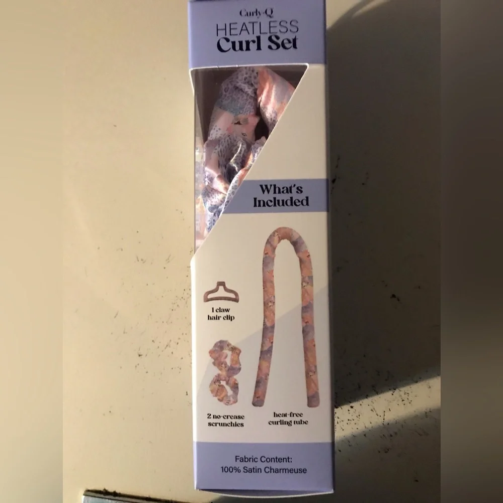Brand New Curly-Q Heatless 4 Pc Curl Set~Heat & Chemical Free~Simple Easy To Use